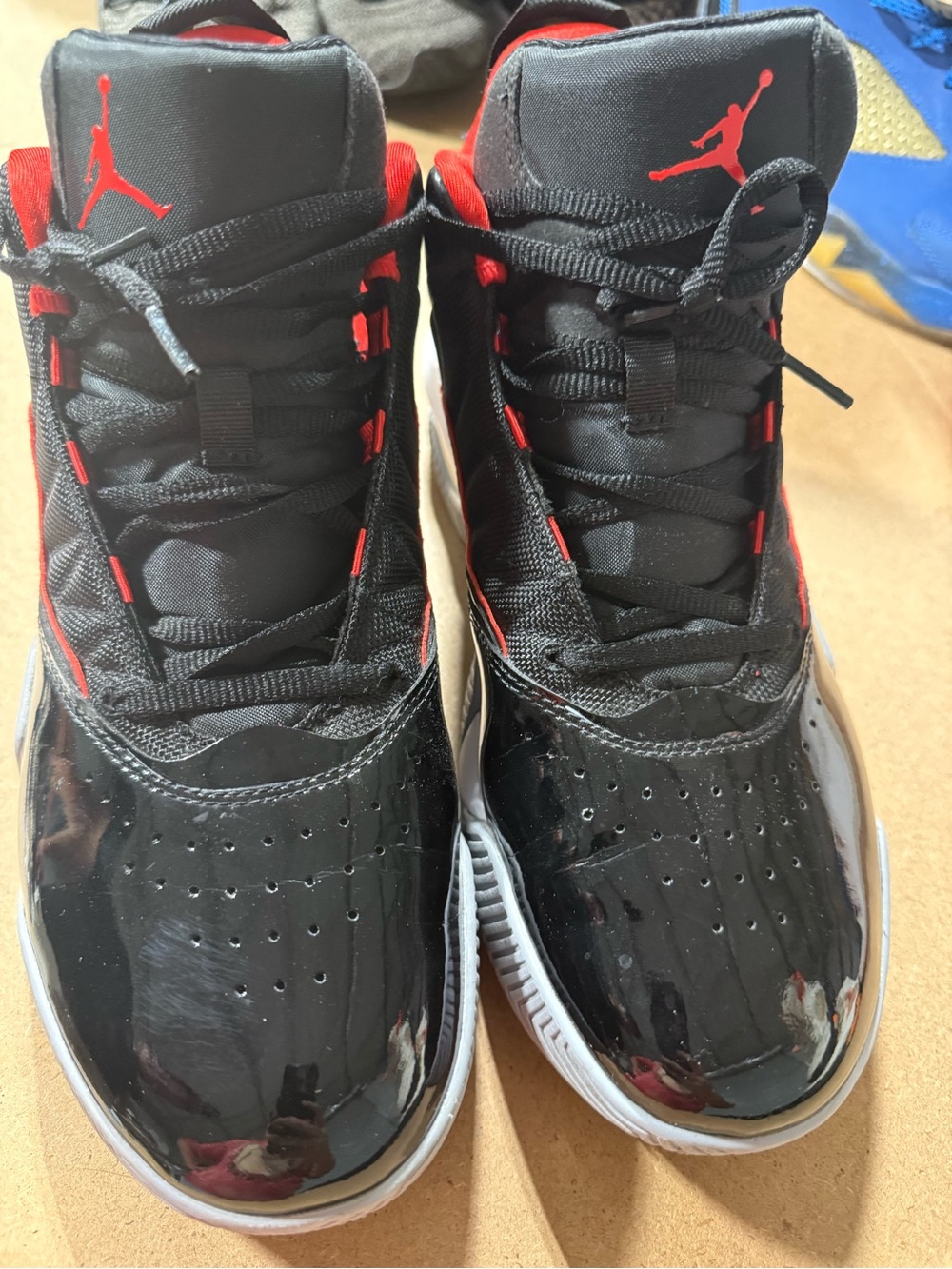 Jordan Black and Red High-Top Sneakers